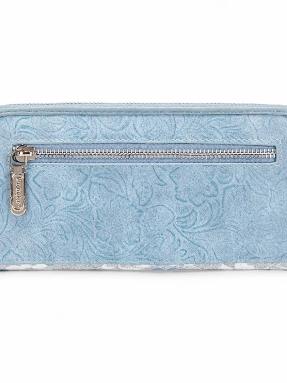 Wrangler Lace Floral RFID Blocking Zip Around Wallet - Jean